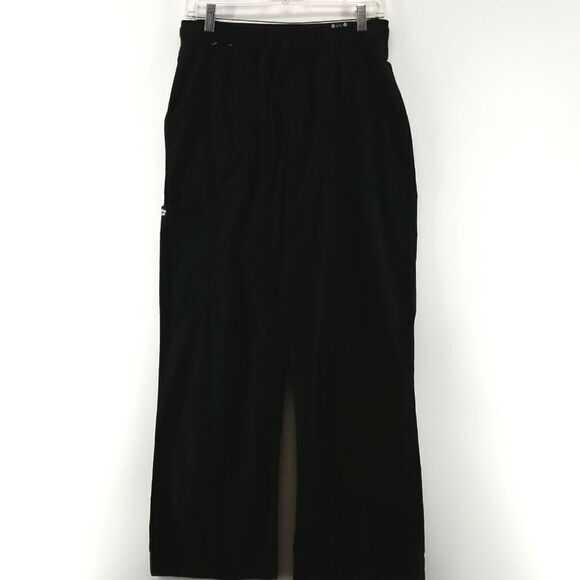 🎁5/$25 kOI Scrubs Pants Women's Small Black Front Waist Tie Pockets Relaxed Fit - Picture 1 of 12